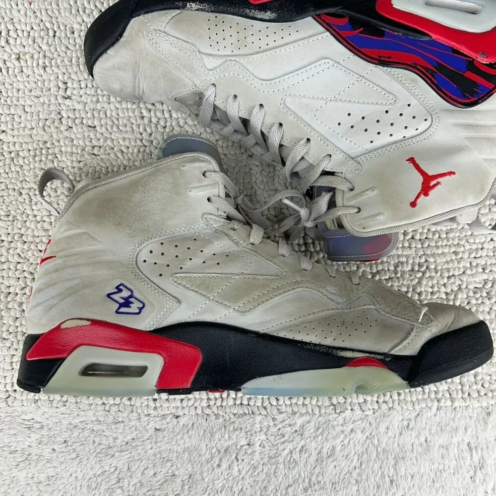 Jordan MVP 678 Shoes Mens 10 Natural Dark Gray Grey Red Basketball Sneakers‎